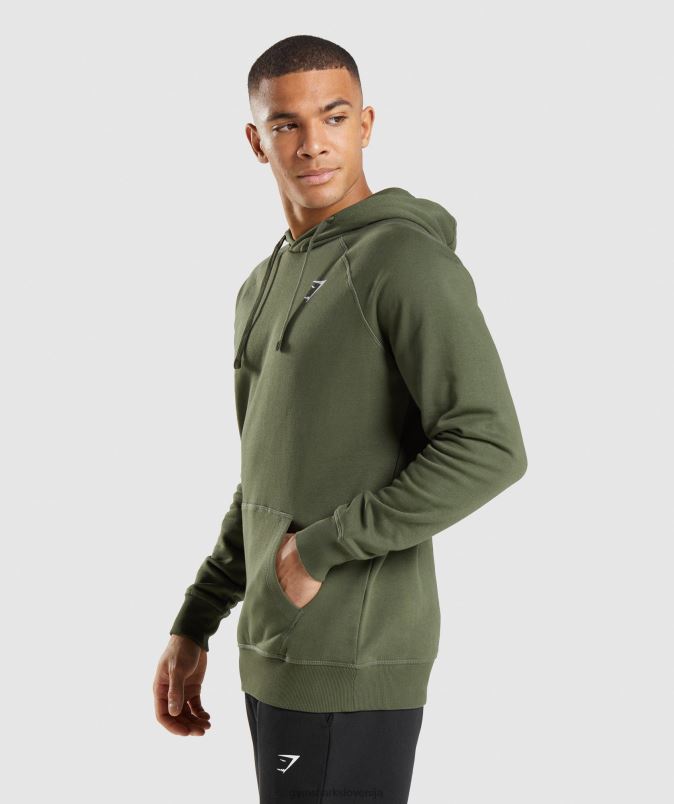 pulover s kapuco moškiGymshark jedro olive J00L2806