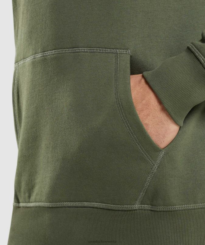 pulover s kapuco moškiGymshark jedro olive J00L2806