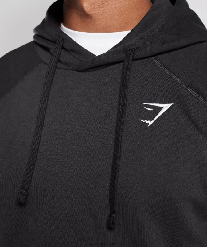 pulover s kapuco moškiGymshark Črna J00L2808