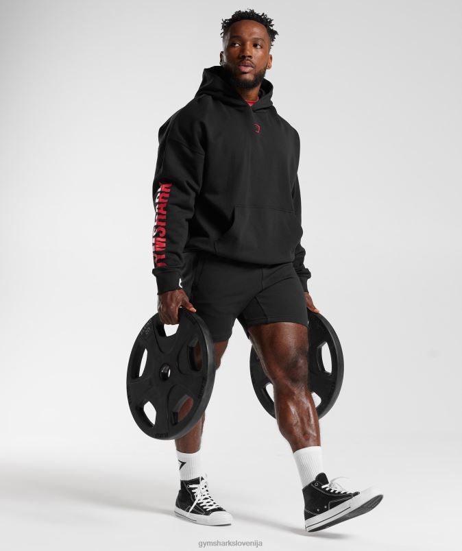 pulover s kapuco moškiGymshark Črna J00L2878