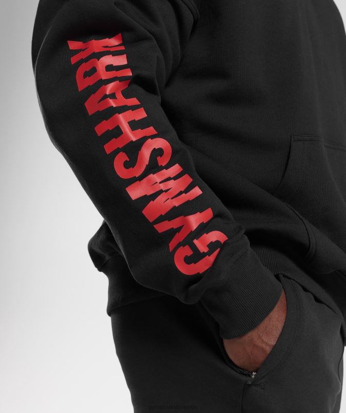 pulover s kapuco moškiGymshark Črna J00L2878