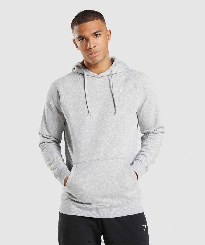 pulover s kapuco moškiGymshark svetlo sivi lapor J00L2789