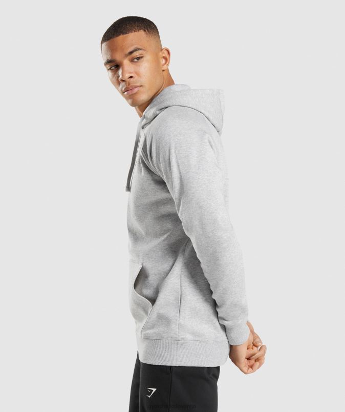 pulover s kapuco moškiGymshark svetlo sivi lapor J00L2789