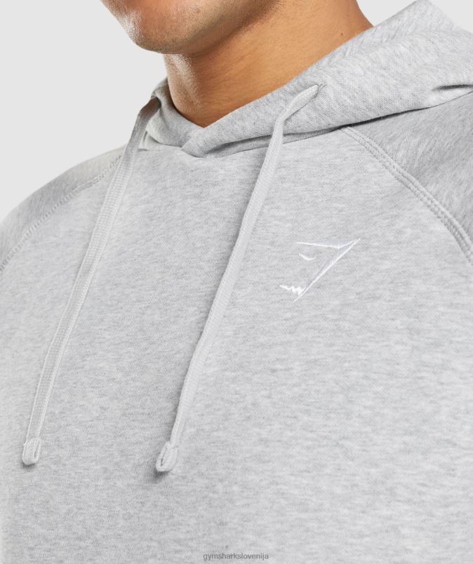 pulover s kapuco moškiGymshark svetlo sivi lapor J00L2789