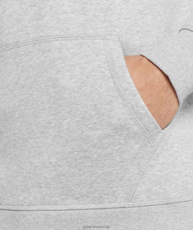 pulover s kapuco moškiGymshark svetlo sivi lapor J00L2789