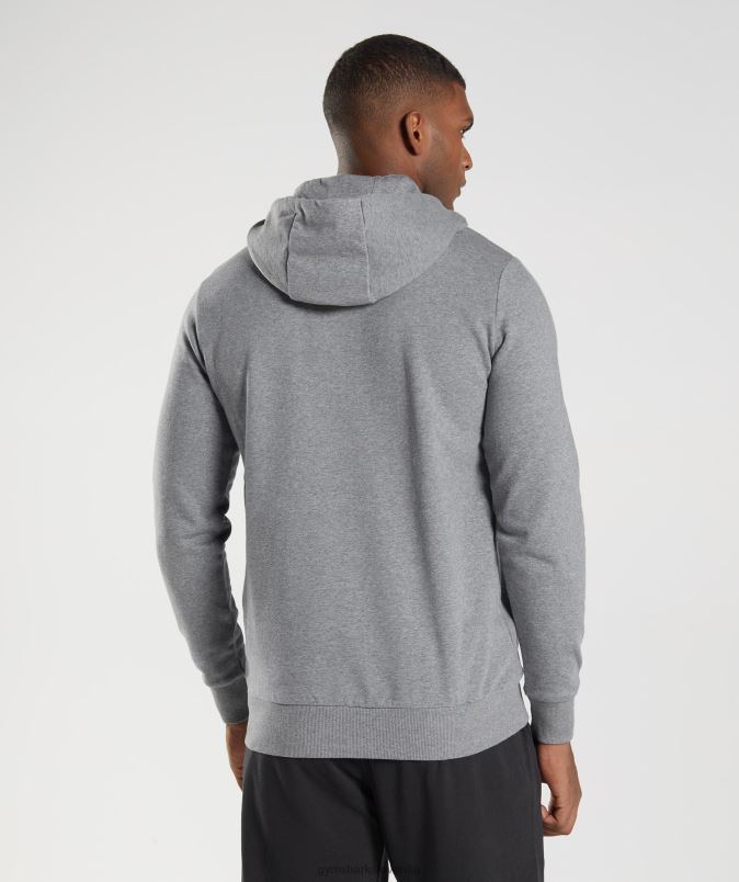 pulover s kapuco z morsko glavo moškiGymshark ogljeno sivi lapor J00L2873