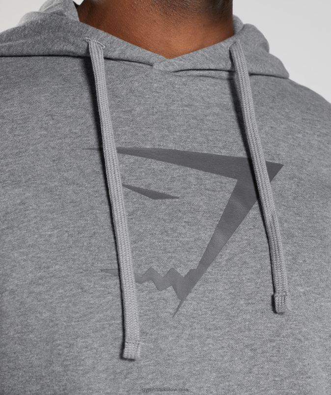 pulover s kapuco z morsko glavo moškiGymshark ogljeno sivi lapor J00L2873