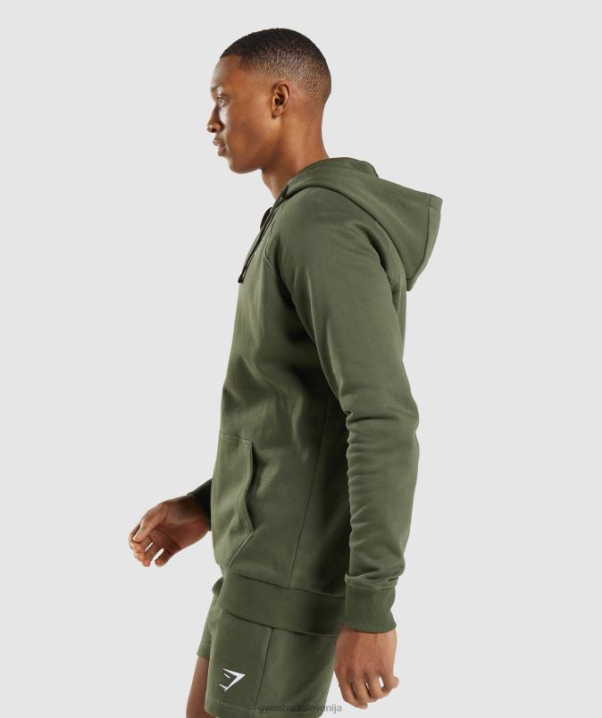 pulover s kapuco z zadrgo moškiGymshark jedro olive J00L2821