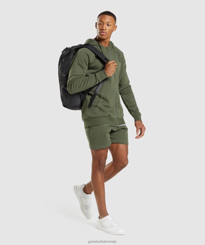 pulover s kapuco z zadrgo moškiGymshark jedro olive J00L2821