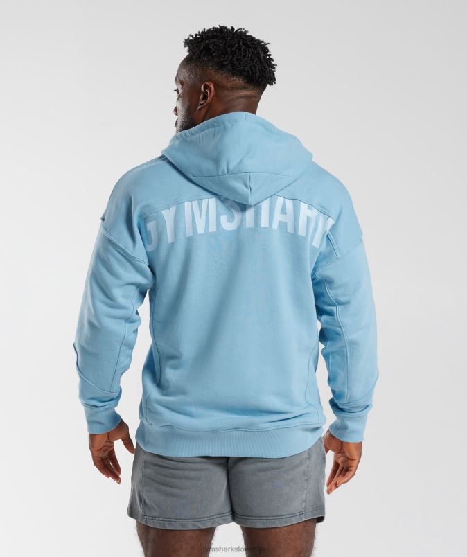 pulover s kapuco z zadrgo moškiGymshark ozon modra J00L2856