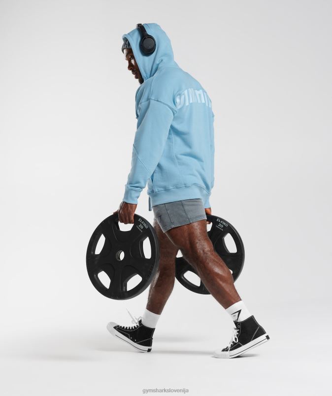 pulover s kapuco z zadrgo moškiGymshark ozon modra J00L2856