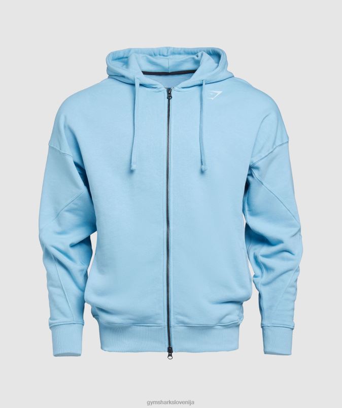 pulover s kapuco z zadrgo moškiGymshark ozon modra J00L2856
