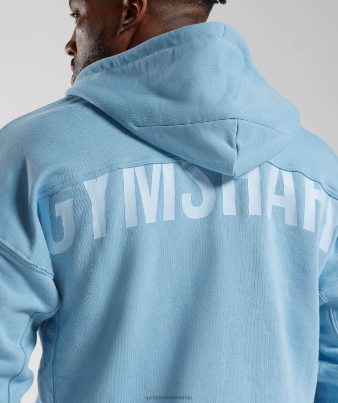 pulover s kapuco z zadrgo moškiGymshark ozon modra J00L2856