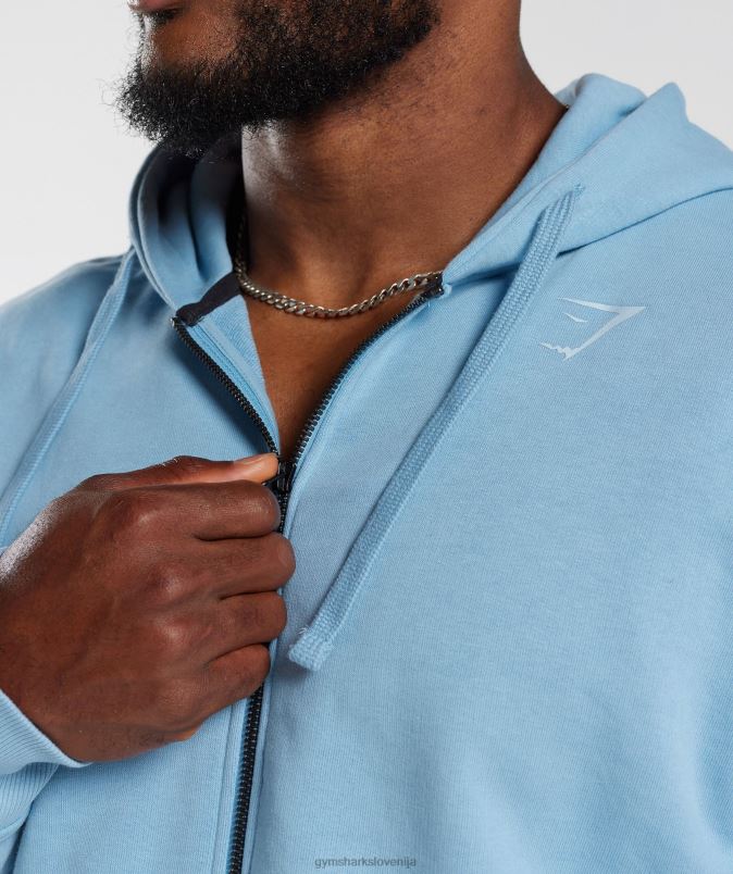 pulover s kapuco z zadrgo moškiGymshark ozon modra J00L2856
