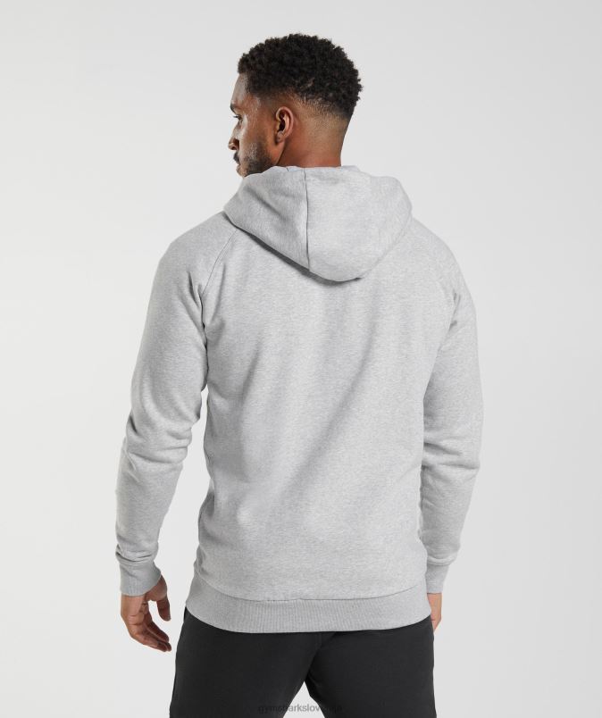 pulover s kapuco z zadrgo moškiGymshark svetlo sivi lapor J00L2794