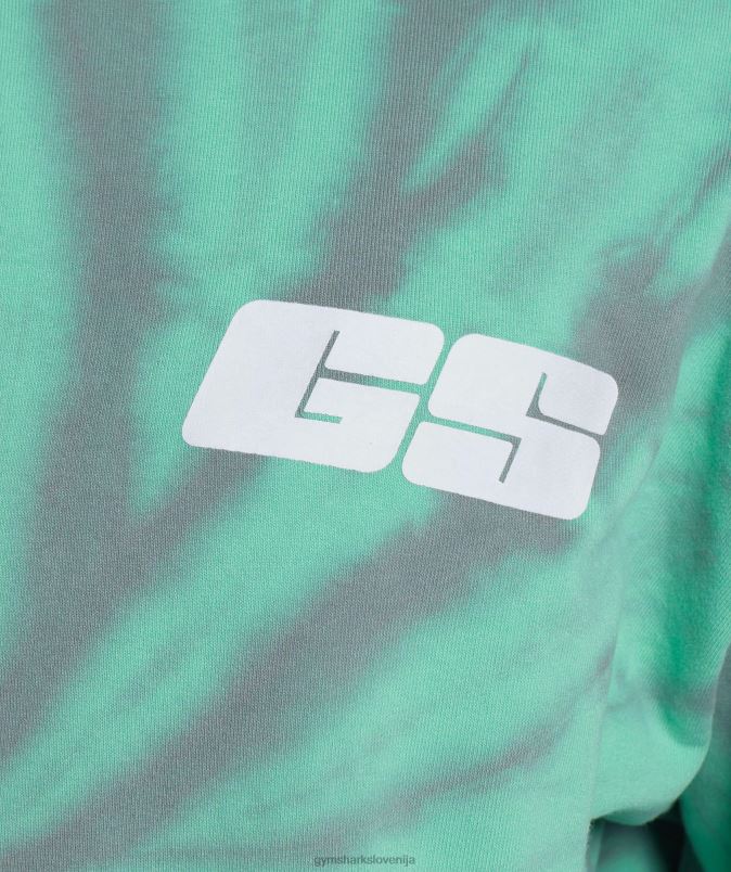 pulover s kapuco za dan počitka moškiGymshark oksidirano zelena/silhueta siva/spiralna optika pranje J00L2799