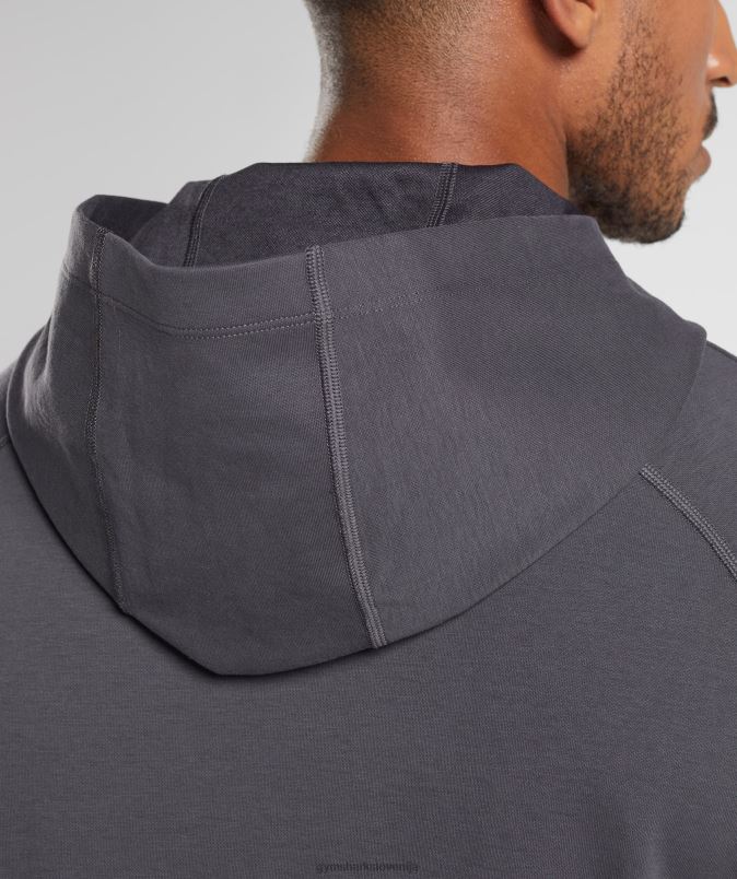 studijski pulover s kapuco moškiGymshark oniks siva J00L2867