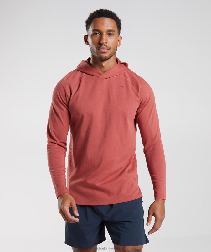 studijski pulover s kapuco moškiGymshark rožnato rjava J00L2848