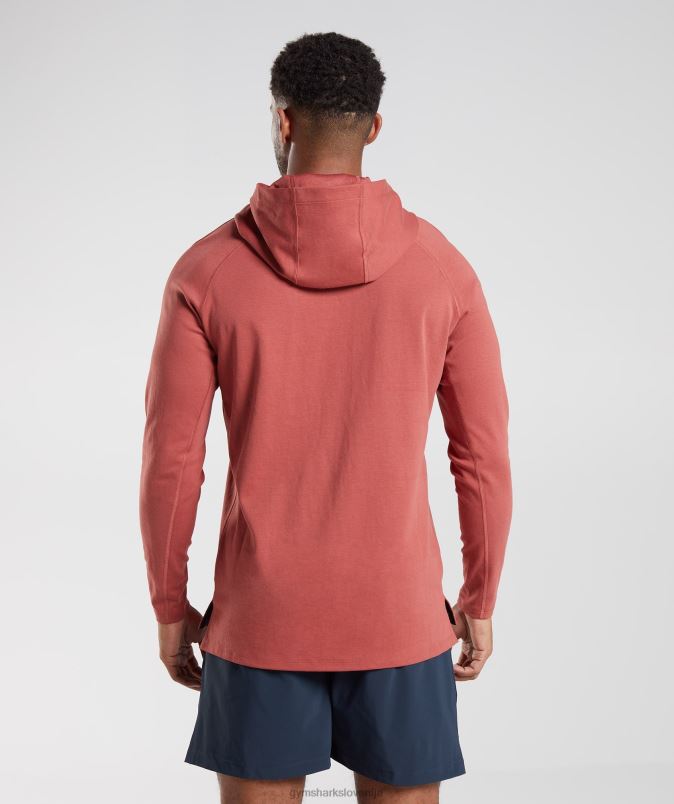studijski pulover s kapuco moškiGymshark rožnato rjava J00L2848
