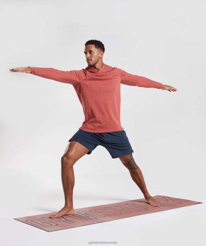 studijski pulover s kapuco moškiGymshark rožnato rjava J00L2848