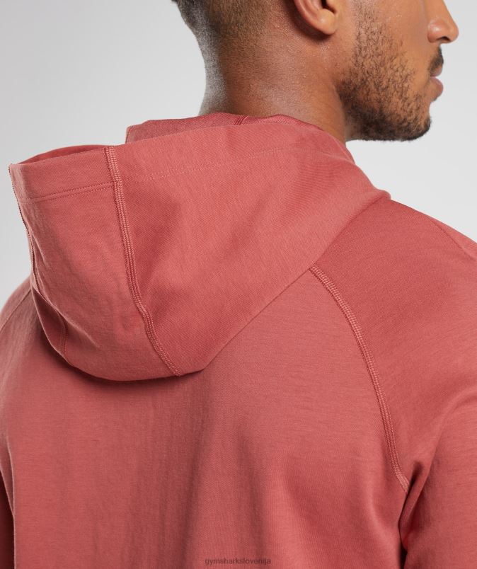 studijski pulover s kapuco moškiGymshark rožnato rjava J00L2848