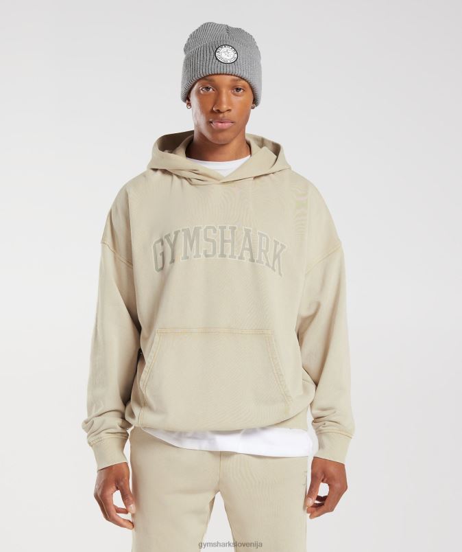 univerzitetni pulover s kapuco moškiGymshark prodnato siva/kislinsko pranje J00L2805