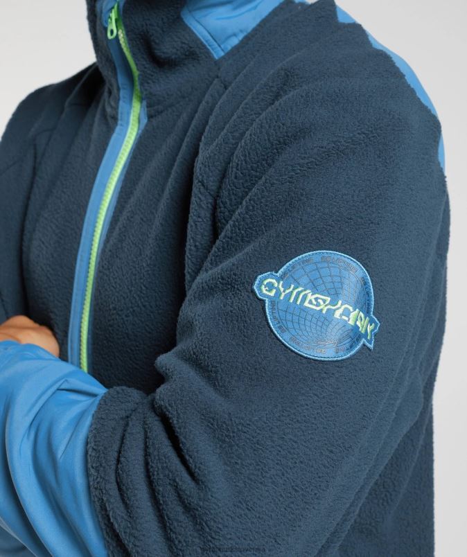 vibes flis 1/4 zadrga moškiGymshark mornarsko/jezersko modra J00L2809