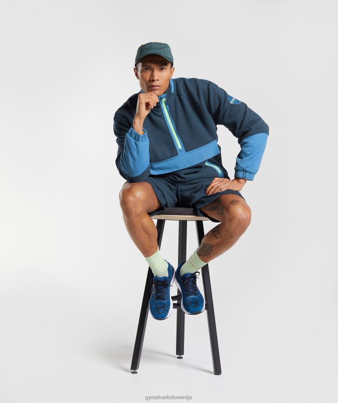 vibes flis 1/4 zadrga moškiGymshark mornarsko/jezersko modra J00L2809