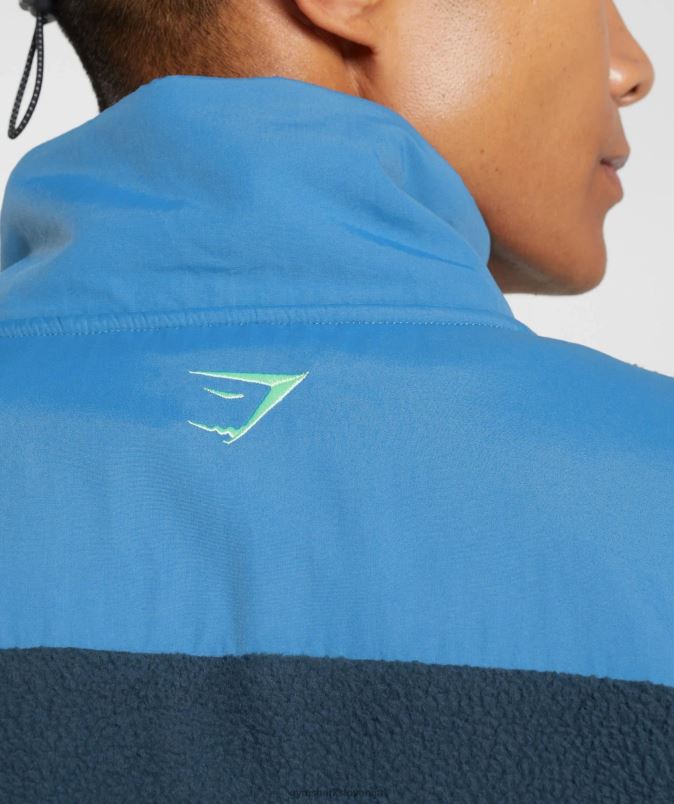 vibes flis 1/4 zadrga moškiGymshark mornarsko/jezersko modra J00L2809