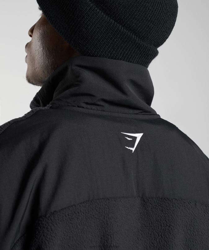 vibes flis 1/4 zadrga moškiGymshark Črna J00L2858