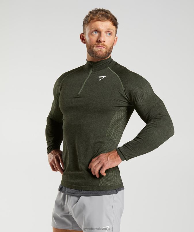 vitalna 1/4 zadrga moškiGymshark jedro olivno/črno J00L2811