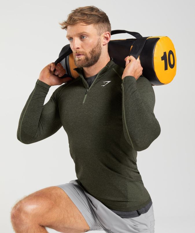 vitalna 1/4 zadrga moškiGymshark jedro olivno/črno J00L2811