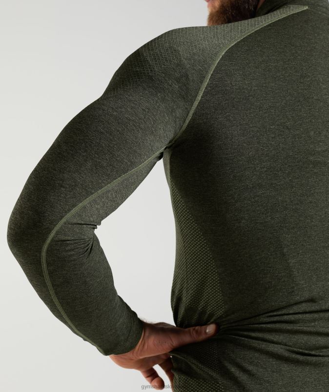 vitalna 1/4 zadrga moškiGymshark jedro olivno/črno J00L2811