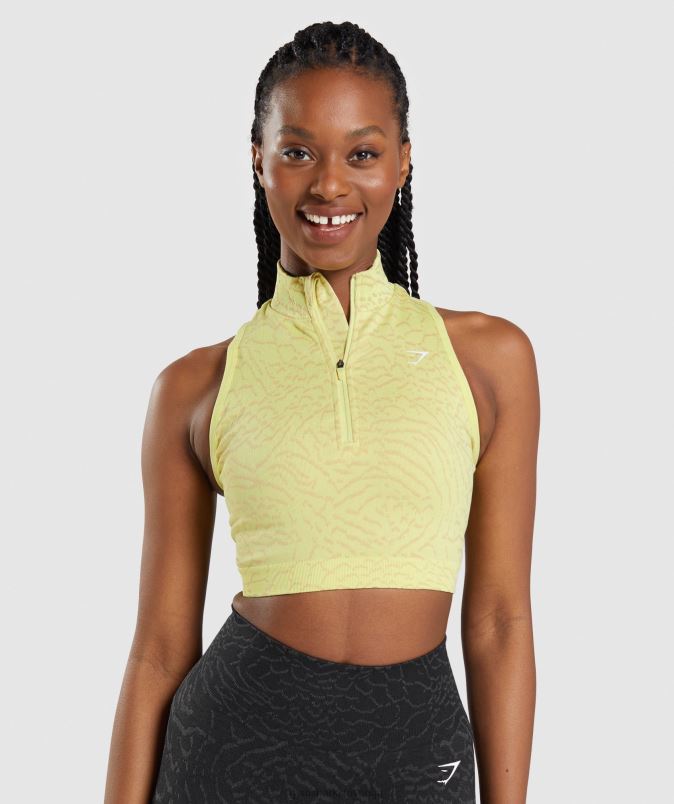 adaptirana živalska brezšivna 1/2 zadrga ženskeGymshark kresnička rumena J00L2469