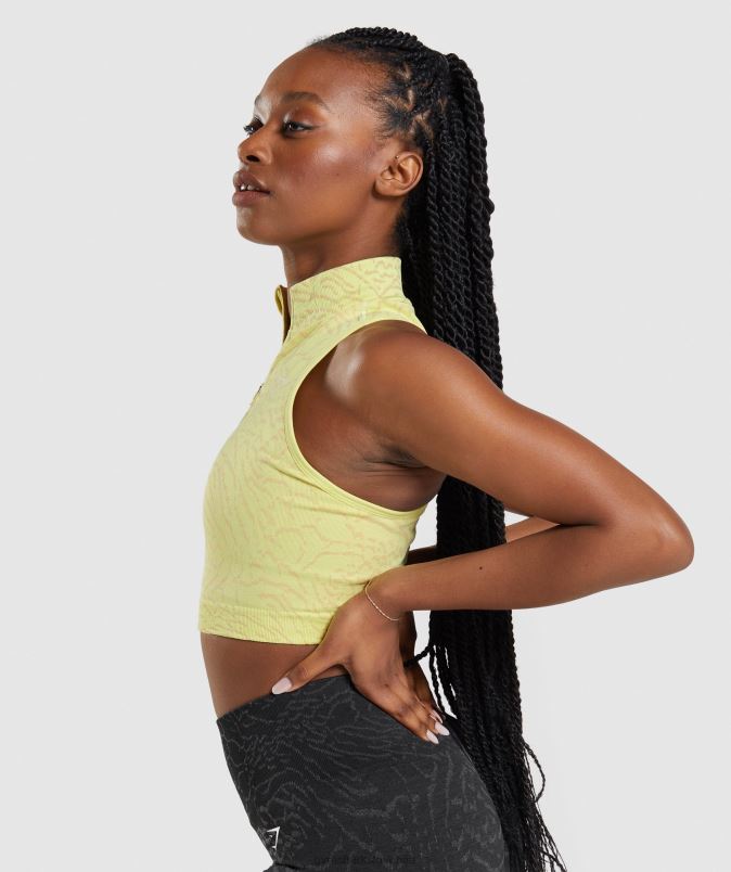 adaptirana živalska brezšivna 1/2 zadrga ženskeGymshark kresnička rumena J00L2469