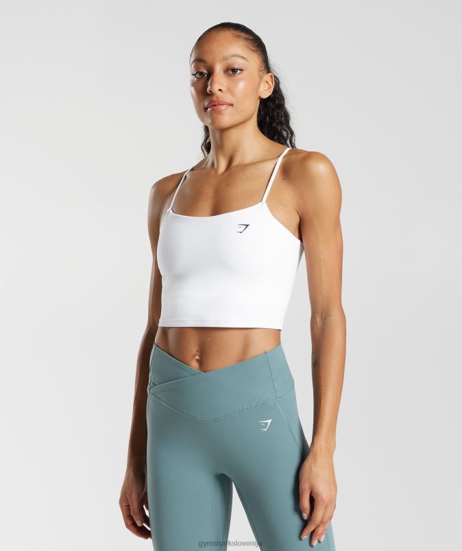 majica brez rokavov ženskeGymshark bela J00L2499