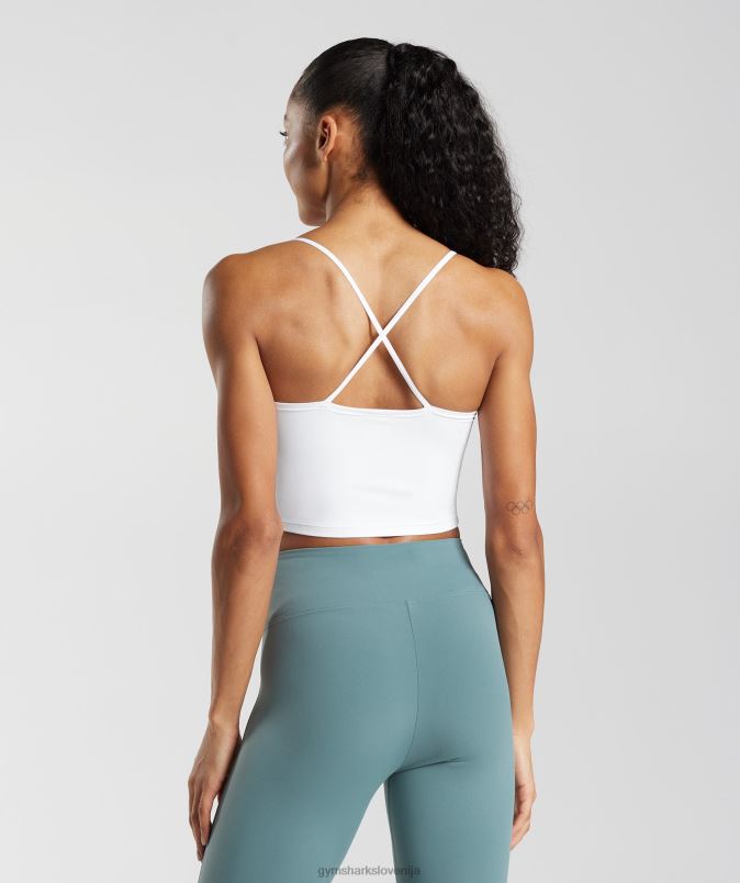 majica brez rokavov ženskeGymshark bela J00L2499