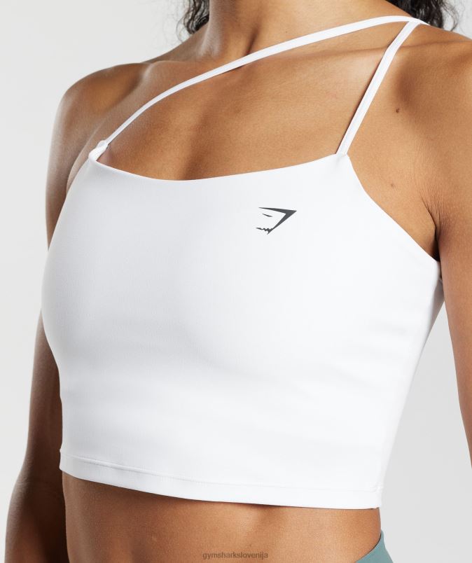 majica brez rokavov ženskeGymshark bela J00L2499
