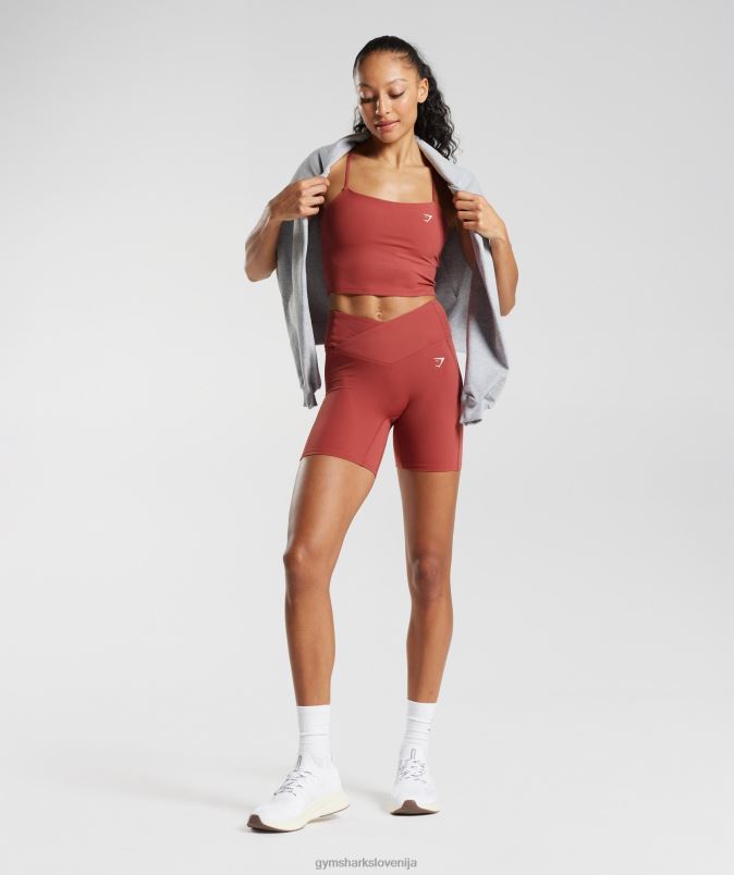 majica brez rokavov ženskeGymshark granatno rdeče J00L2500