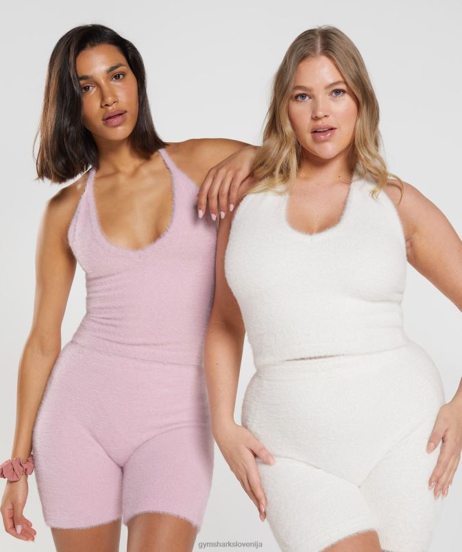 midi majica s povodcem za trepalnice whitney ženskeGymshark stisnjen cvetni list roza J00L2464