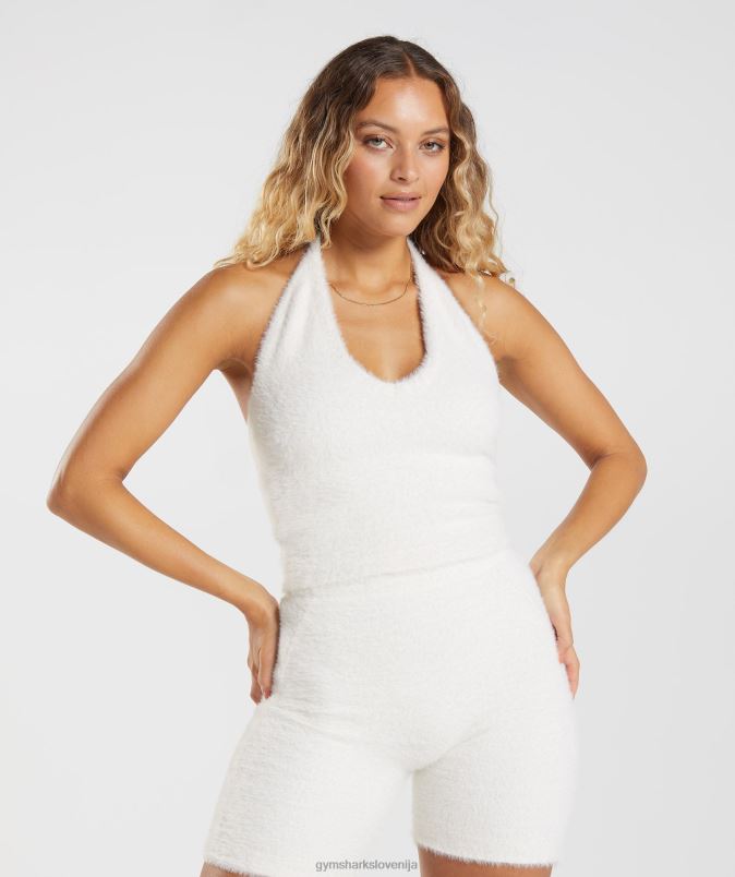 midi majica s povodcem za trepalnice whitney ženskeGymshark strešno okno belo J00L2423