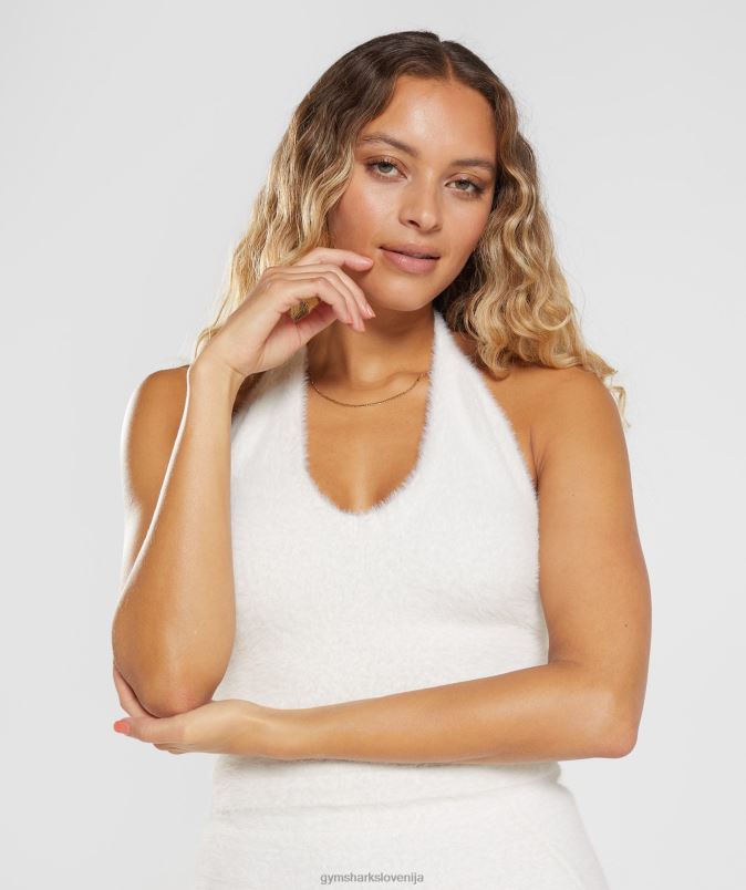 midi majica s povodcem za trepalnice whitney ženskeGymshark strešno okno belo J00L2423