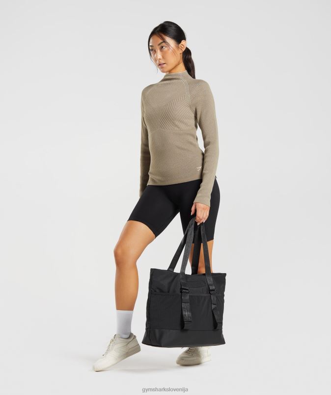 pause pletenine z dolgimi rokavi ženskeGymshark cementno rjava/prodnato siva J00L2441