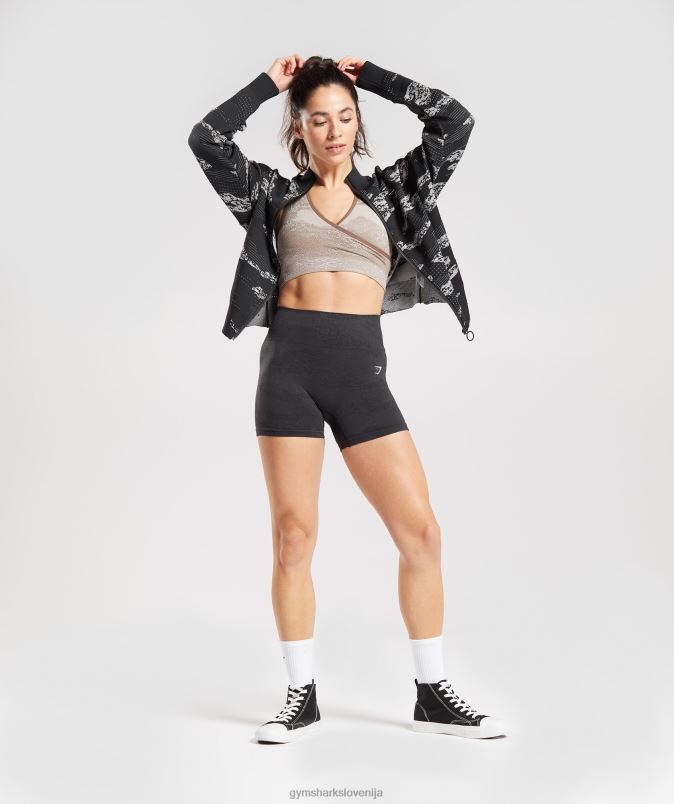 adaptirana kamuflažna brezšivna trenirka ženskeGymshark črna/svetlo siva J00L2383