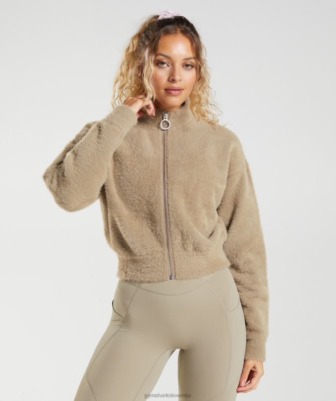 pletena jakna whitney trepalnic ženskeGymshark cementno rjava J00L2400
