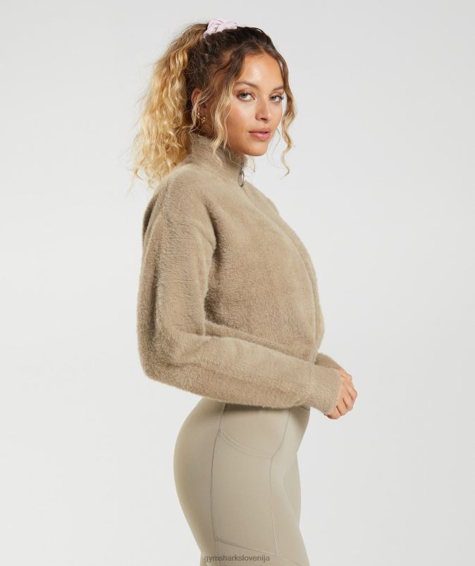 pletena jakna whitney trepalnic ženskeGymshark cementno rjava J00L2400