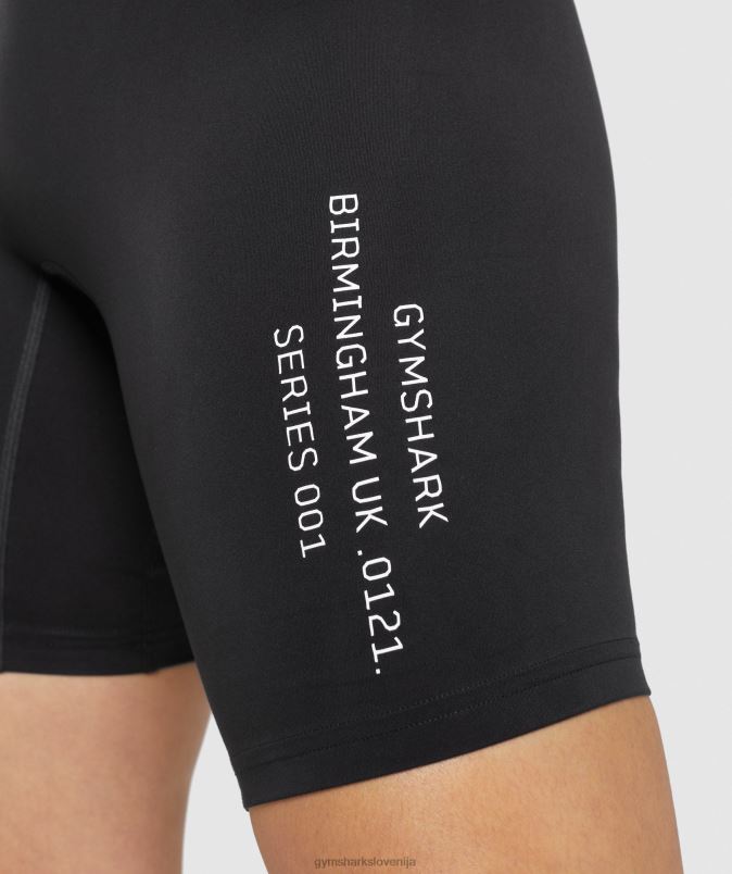 aktivirane grafične kolesarske hlače ženskeGymshark Črna J00L274