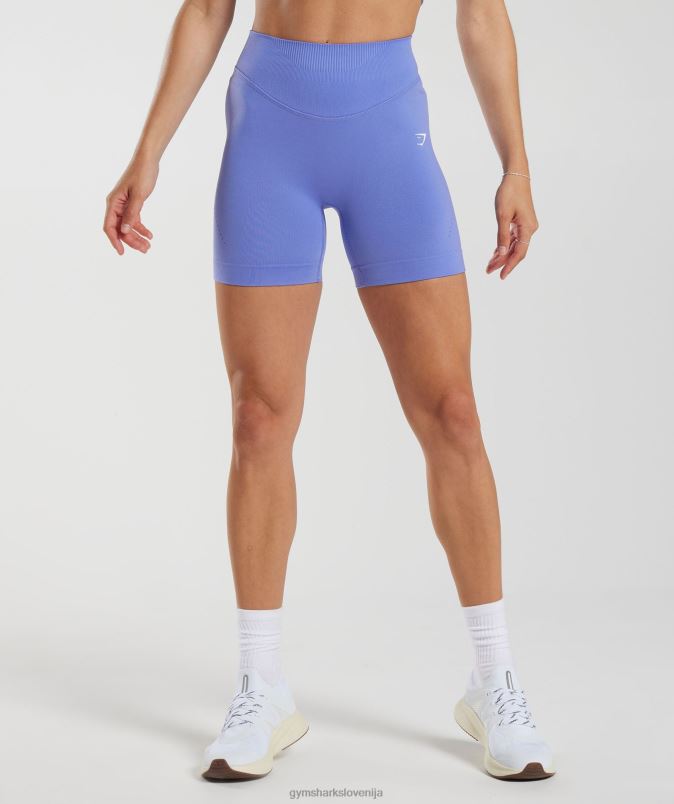 brezšivne kratke hlače ženskeGymshark grozdno modra J00L217