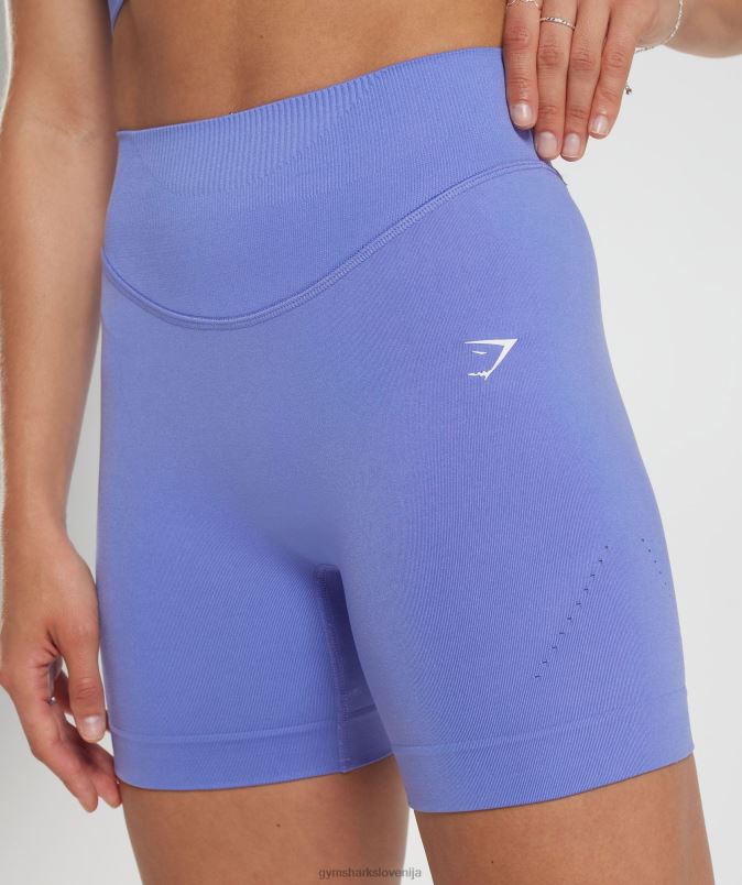 brezšivne kratke hlače ženskeGymshark grozdno modra J00L217
