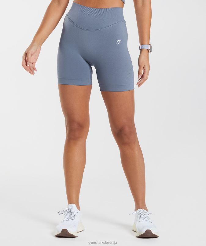 brezšivne kratke hlače ženskeGymshark večerna modra J00L221